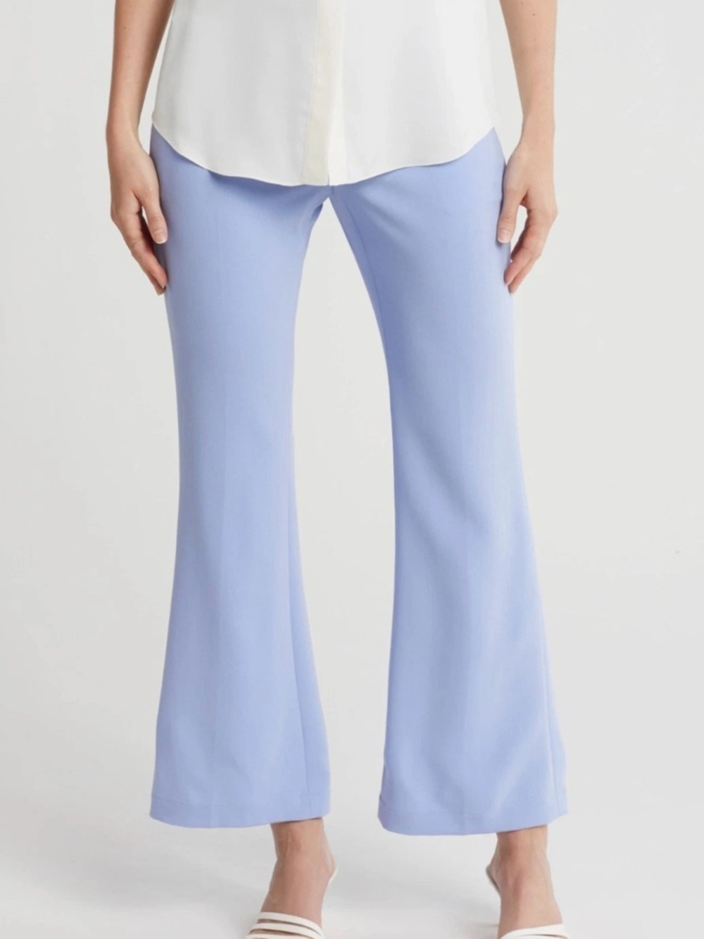 Theory Demetria Crepe Flare Pants Size 6 8 - Picture 1 of 4